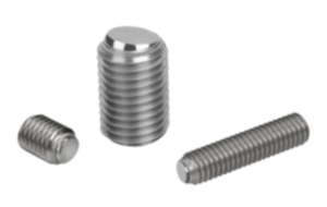 Ball-end thrust screws without head stainless steel with flattened ball