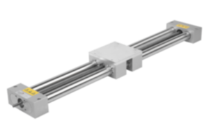 Double tube linear actuator  with mounting bracket