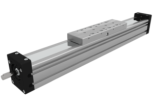 Linear actuator with ball screw drive  and profile guide rail