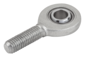 Rod ends with plain bearing, external thread, narrow head, DIN ISO 12240-1 maintenance-free