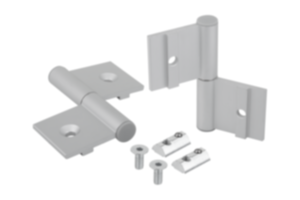 Hinges aluminium, in-frame, with step type I